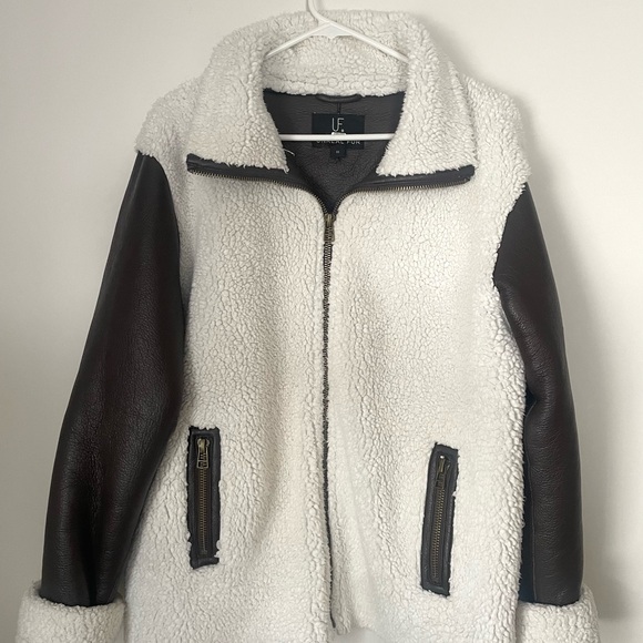 Unreal Fur Symbiosis Shearling Leather Jacket XS - Picture 5 of 13
